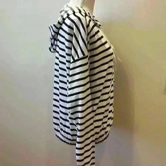 NWT! TOMMY HILFIGER Hooded Jacket/Sweatshirt/Hoodie Navy/White Stripe Size Large - Picture 13 of 16